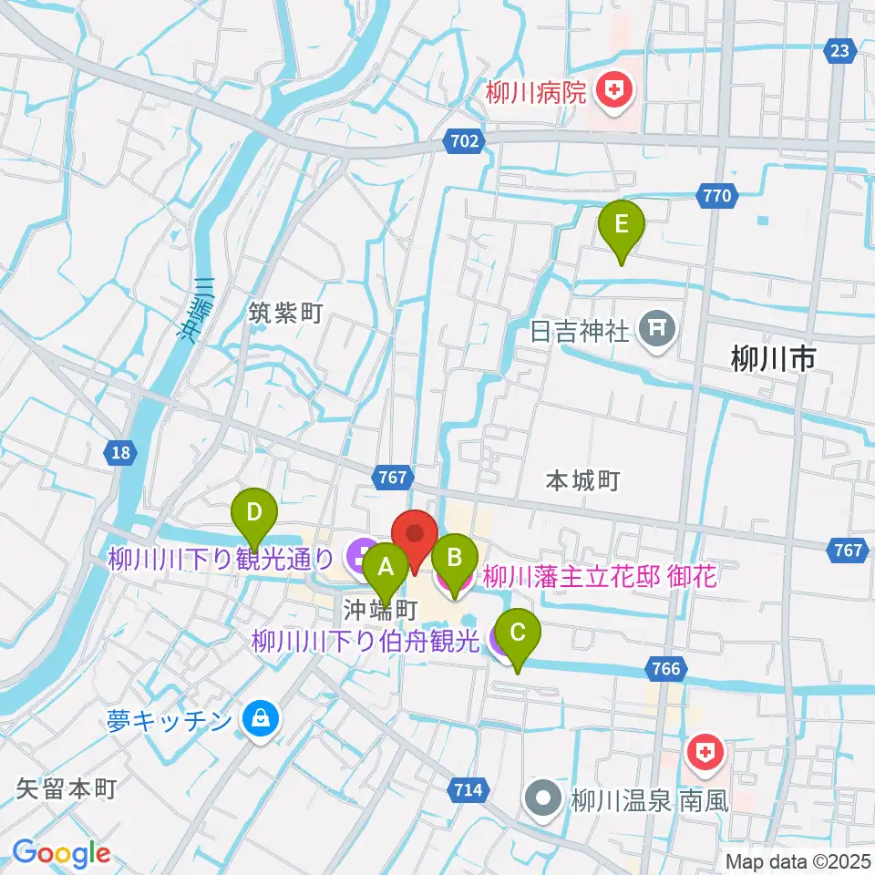 立花家史料館周辺のホテル一覧地図