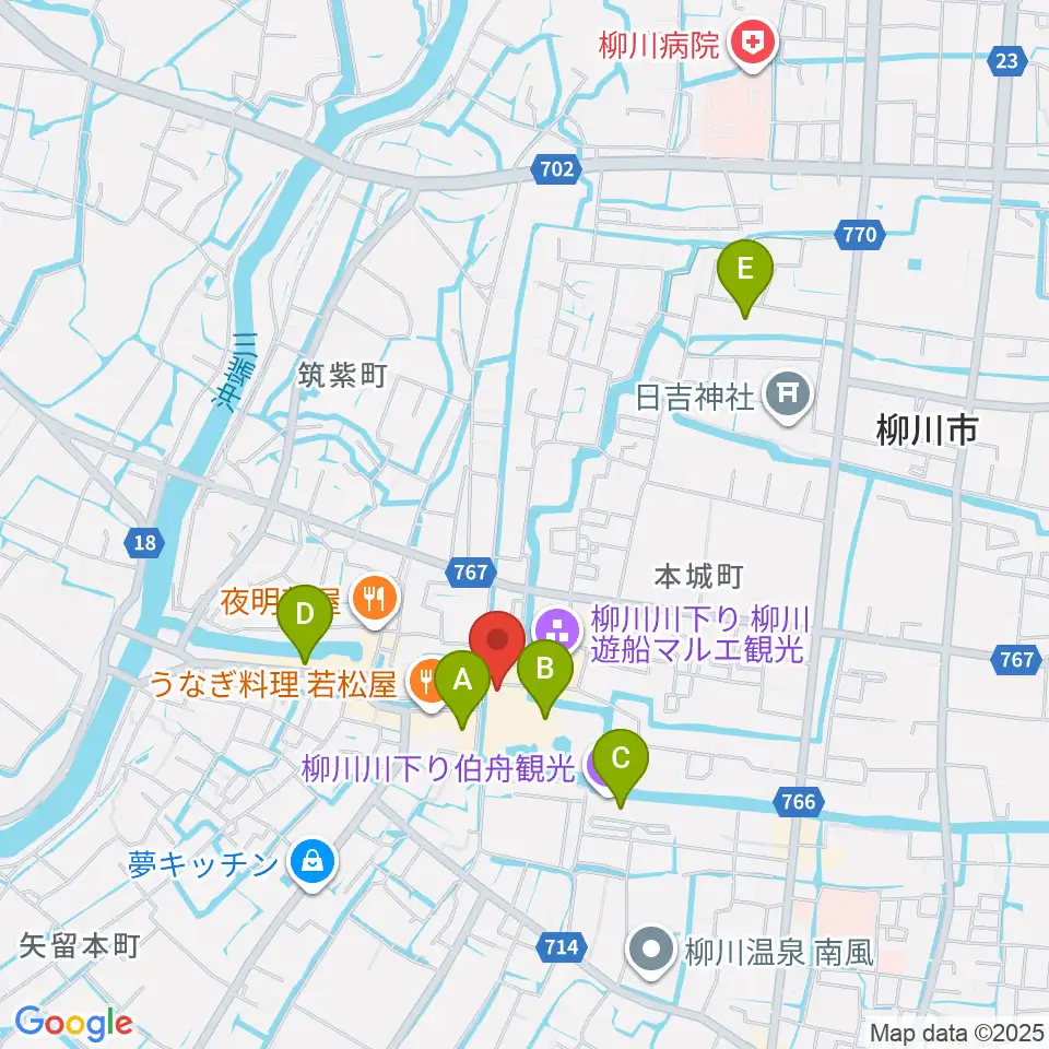 立花家史料館周辺のホテル一覧地図