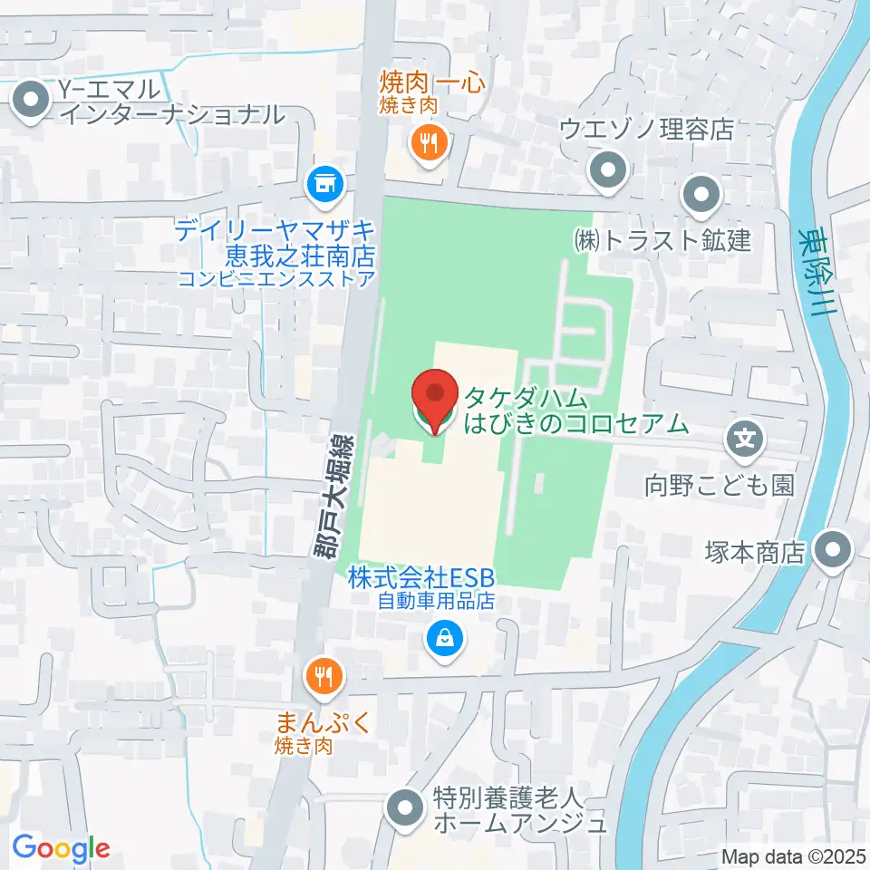タケダハムはびきのコロセアム周辺のホテル一覧地図