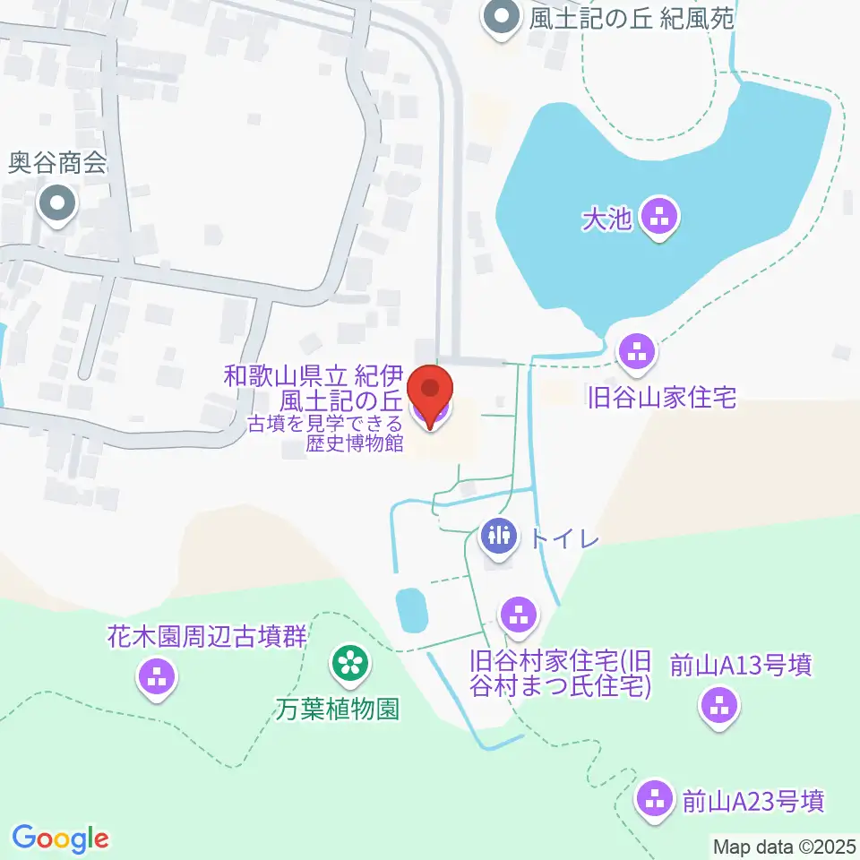 和歌山県立紀伊風土記の丘周辺のホテル一覧地図