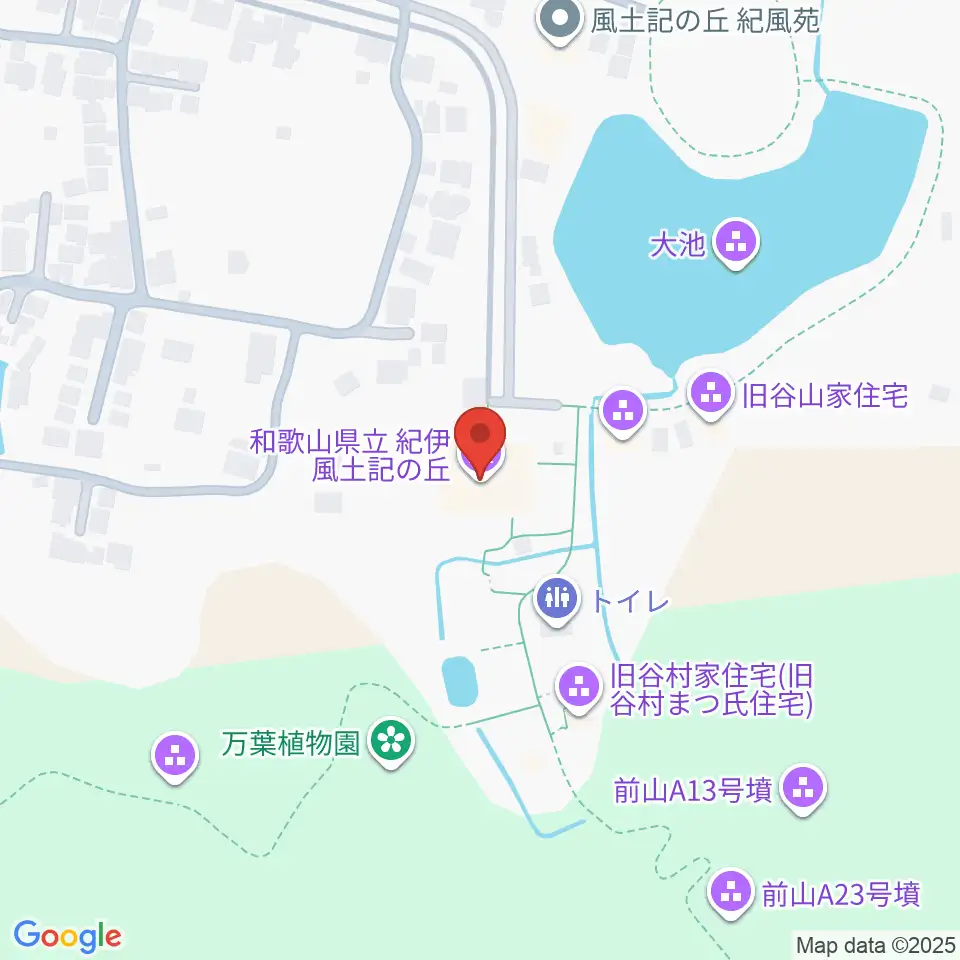 和歌山県立紀伊風土記の丘周辺のホテル一覧地図