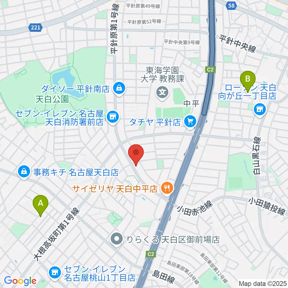 荒木集成館周辺のホテル一覧地図