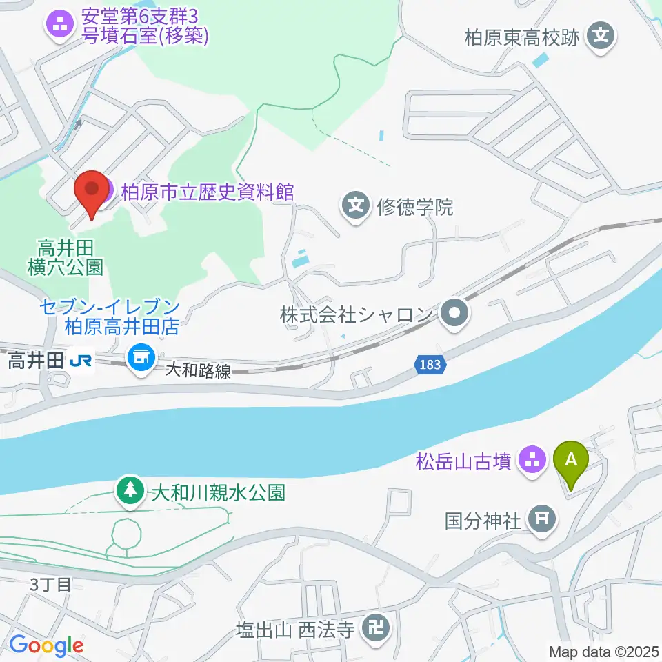 柏原市立歴史資料館周辺のホテル一覧地図
