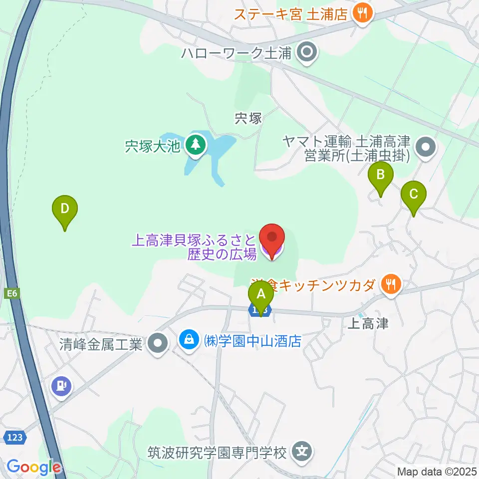 高津貝塚ふるさと歴史の広場周辺のホテル一覧地図