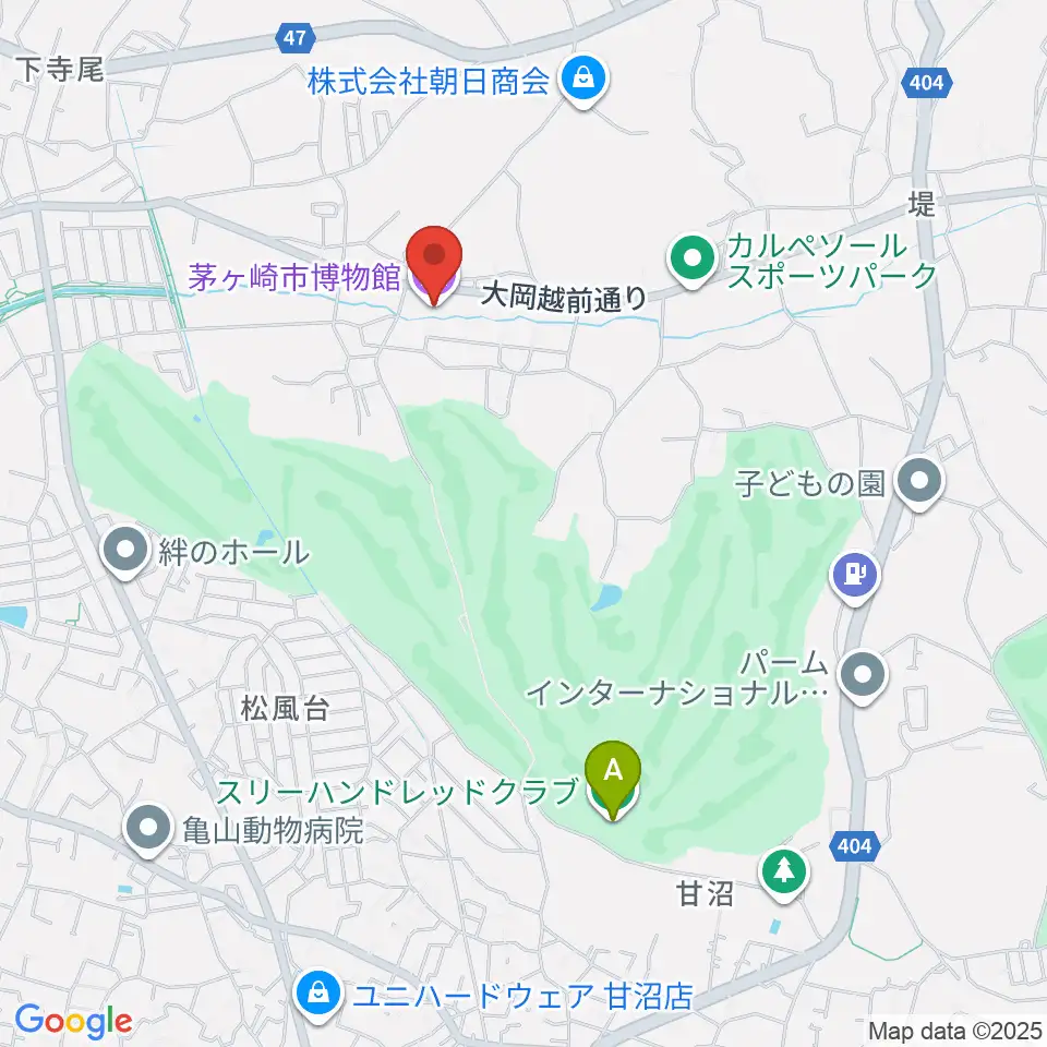 茅ヶ崎市博物館周辺のホテル一覧地図