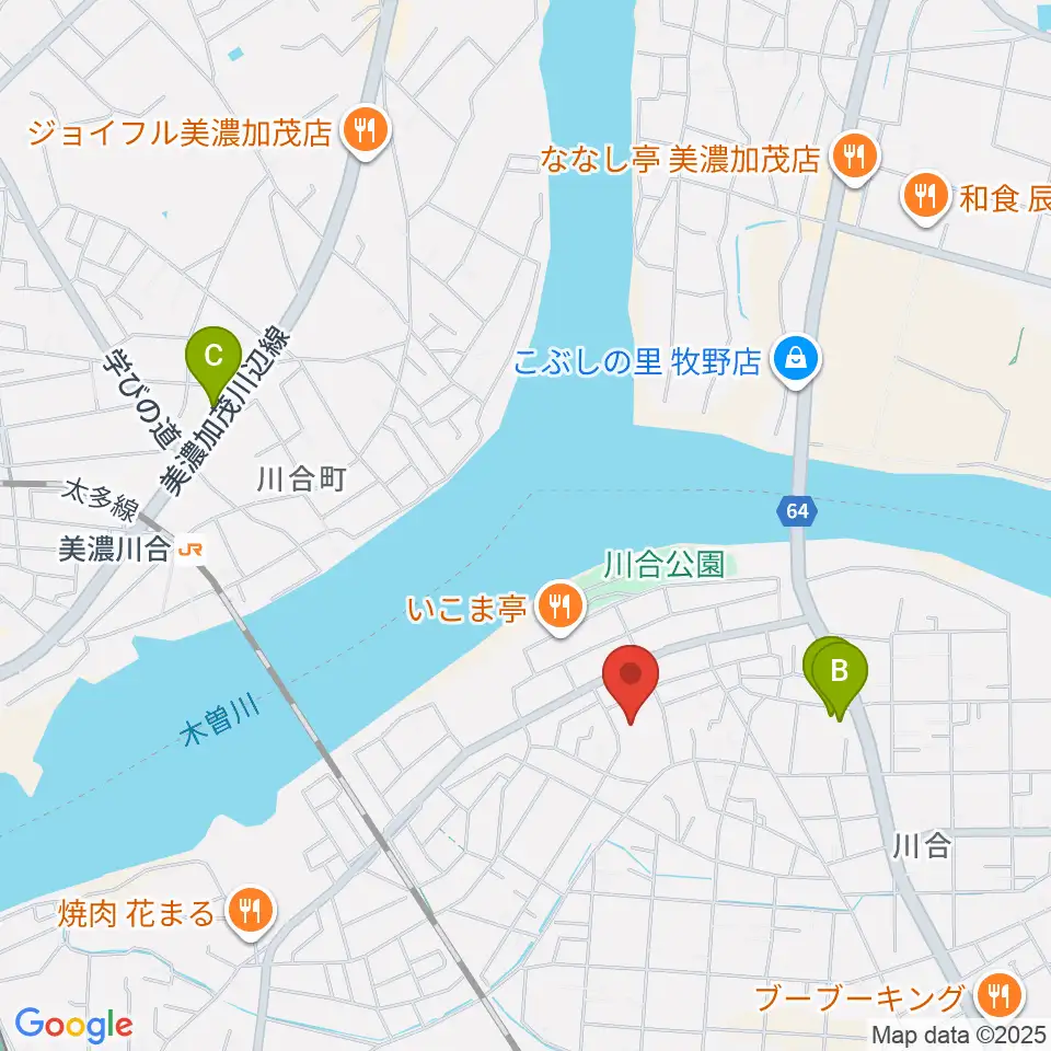 川合考古資料館周辺のホテル一覧地図