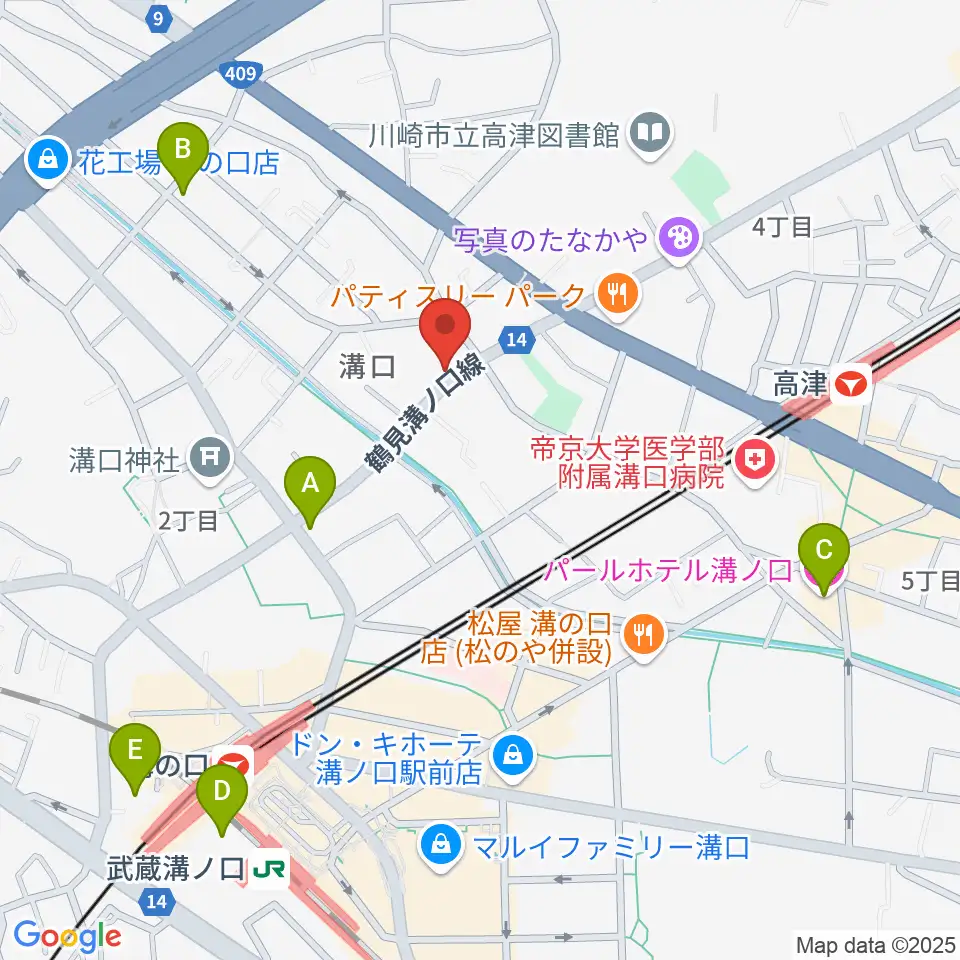 川崎市大山街道ふるさと館周辺のホテル一覧地図