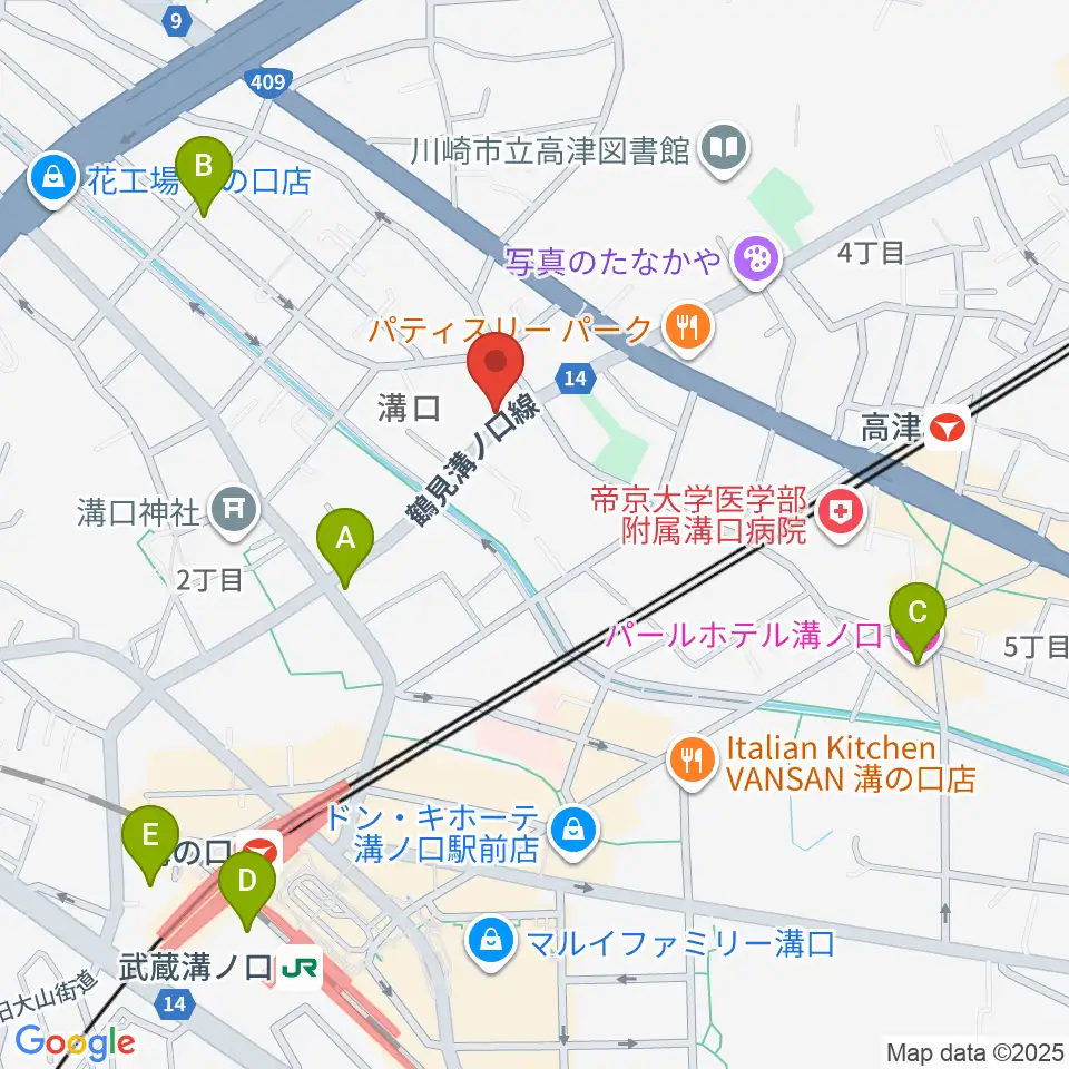 川崎市大山街道ふるさと館周辺のホテル一覧地図