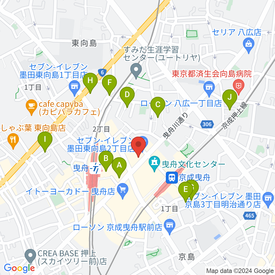 ビートウェーブスタジオ周辺のホテル一覧地図