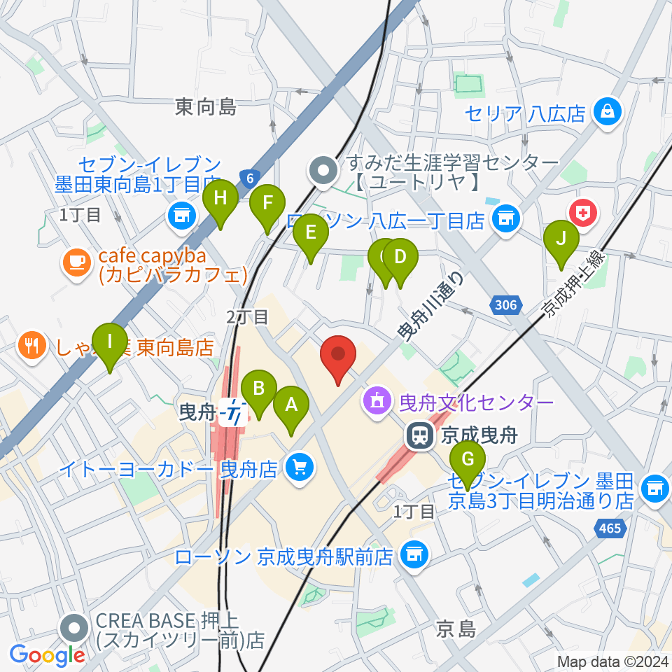 ビートウェーブスタジオ周辺のホテル一覧地図