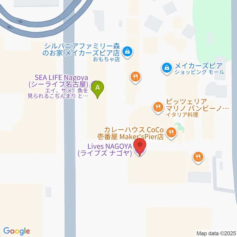 Lives NAGOYA周辺のホテル一覧地図