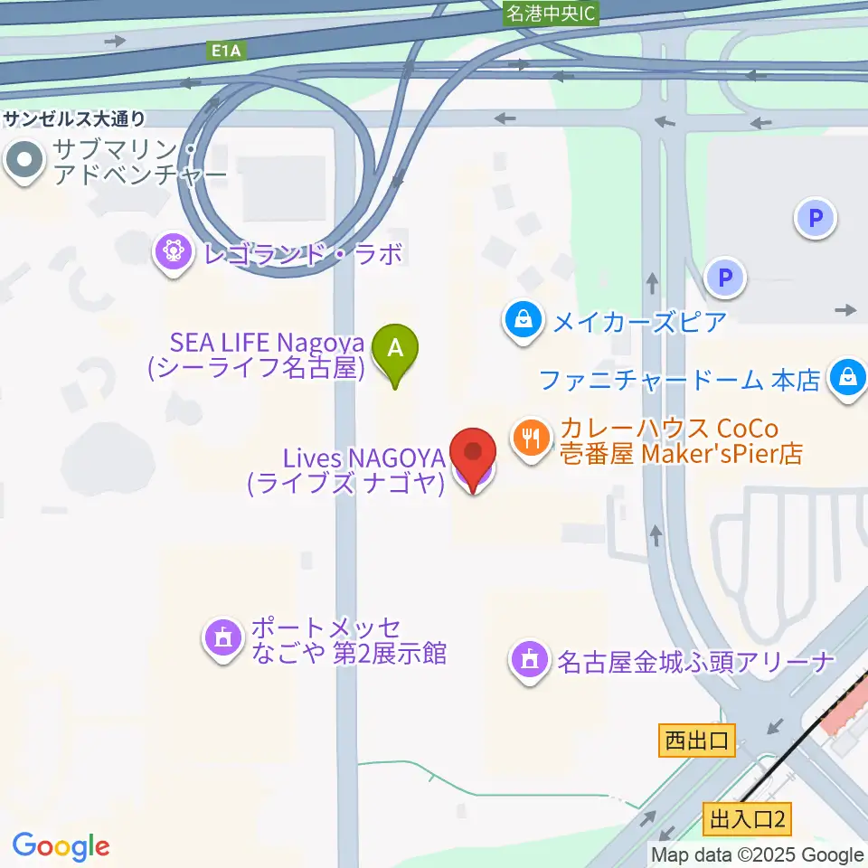 Lives NAGOYA周辺のホテル一覧地図