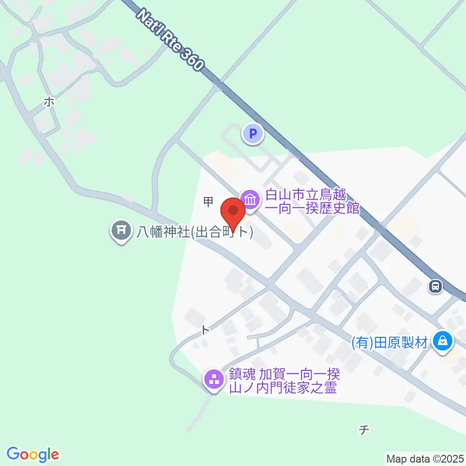 白山市立鳥越一向一揆歴史館周辺のホテル一覧地図