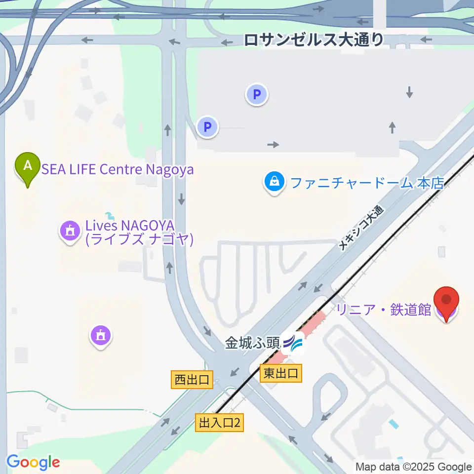 リニア・鉄道館周辺のホテル一覧地図