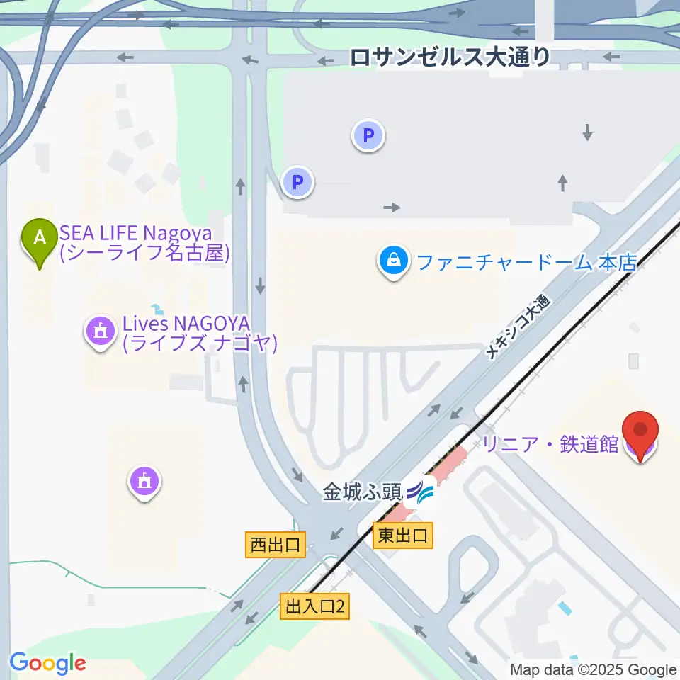 リニア・鉄道館周辺のホテル一覧地図
