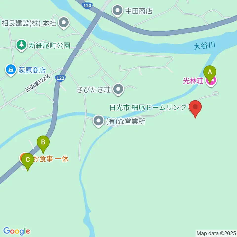 古河電工細尾ドームリンク周辺のホテル一覧地図