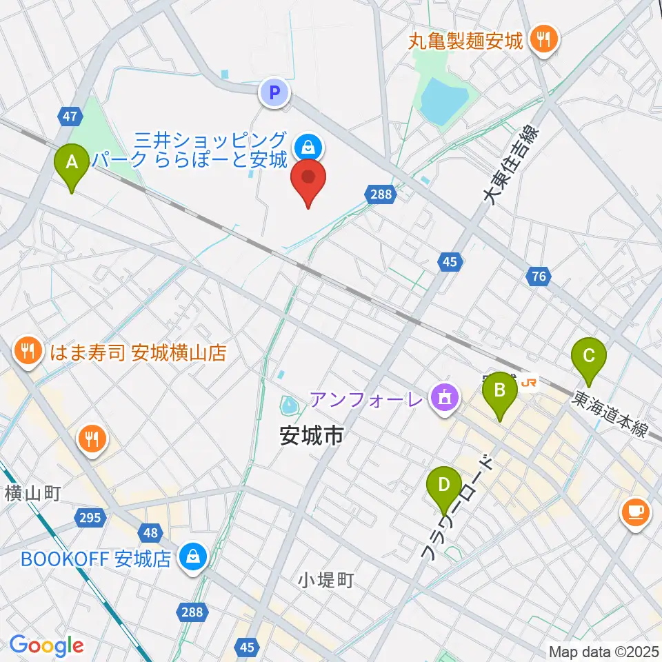 シネマワールドららぽーと安城周辺のホテル一覧地図