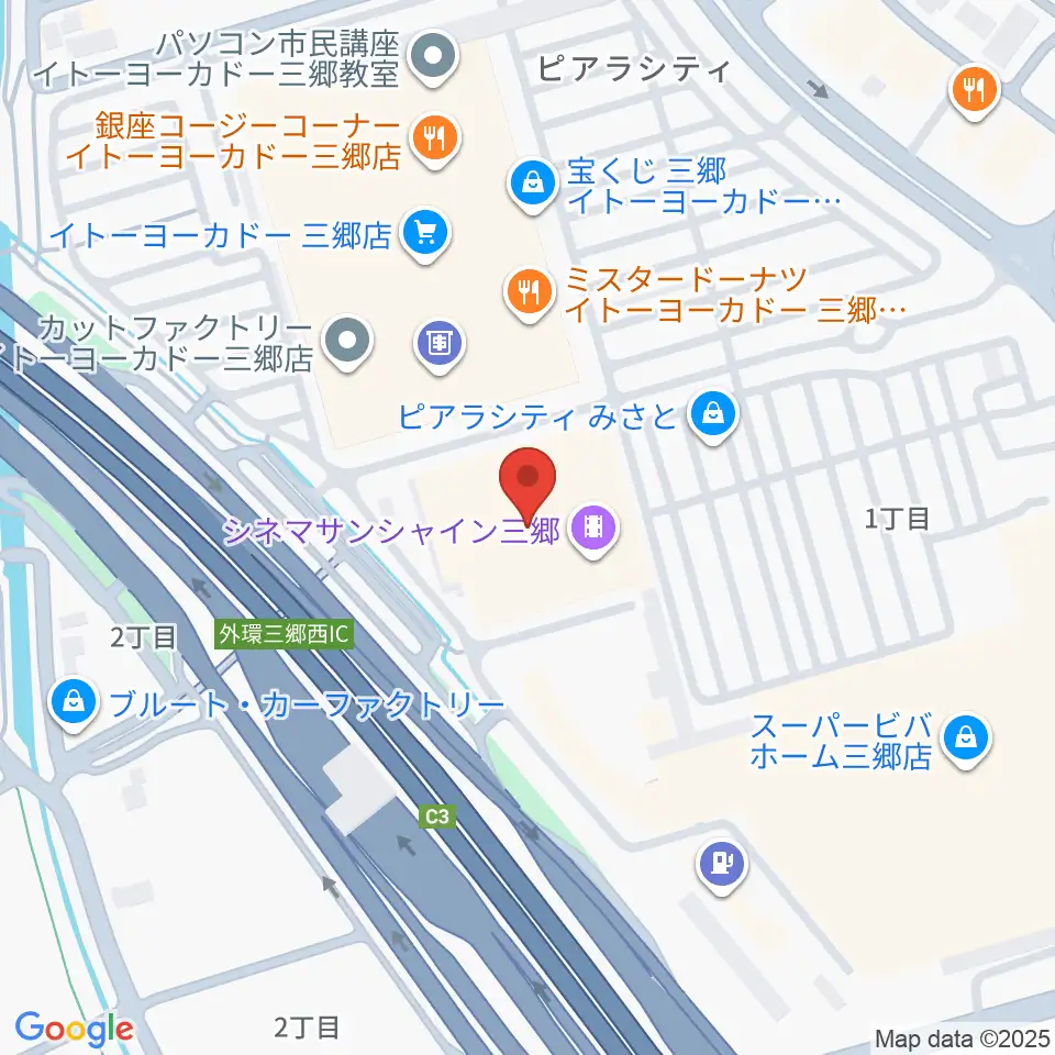 シネマサンシャイン三郷周辺のホテル一覧地図