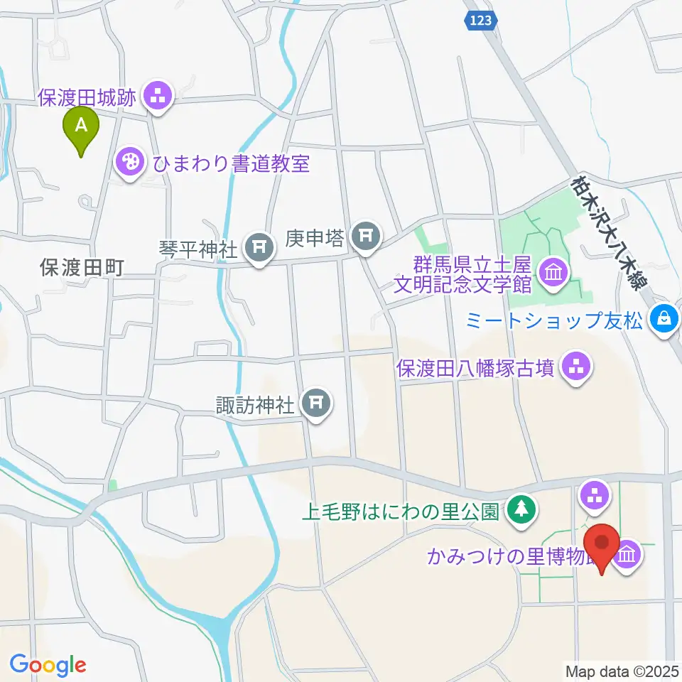 かみつけの里博物館周辺のホテル一覧地図