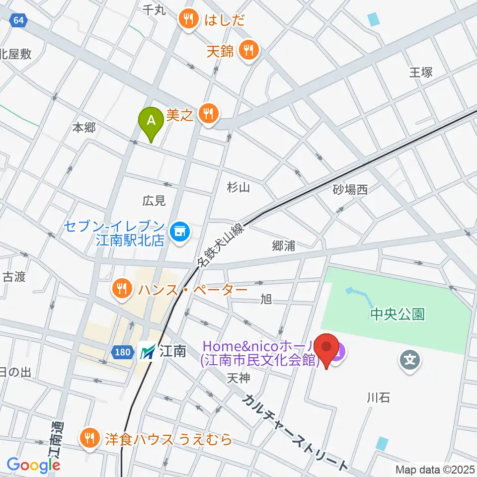 江南市歴史民俗資料館周辺のホテル一覧地図