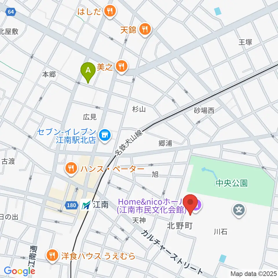 江南市歴史民俗資料館周辺のホテル一覧地図