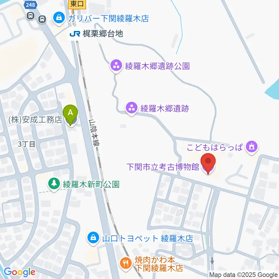下関市立考古博物館周辺のホテル一覧地図