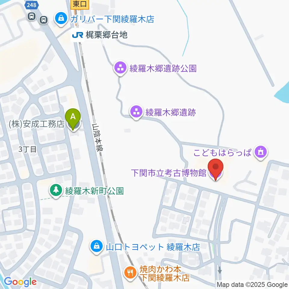 下関市立考古博物館周辺のホテル一覧地図