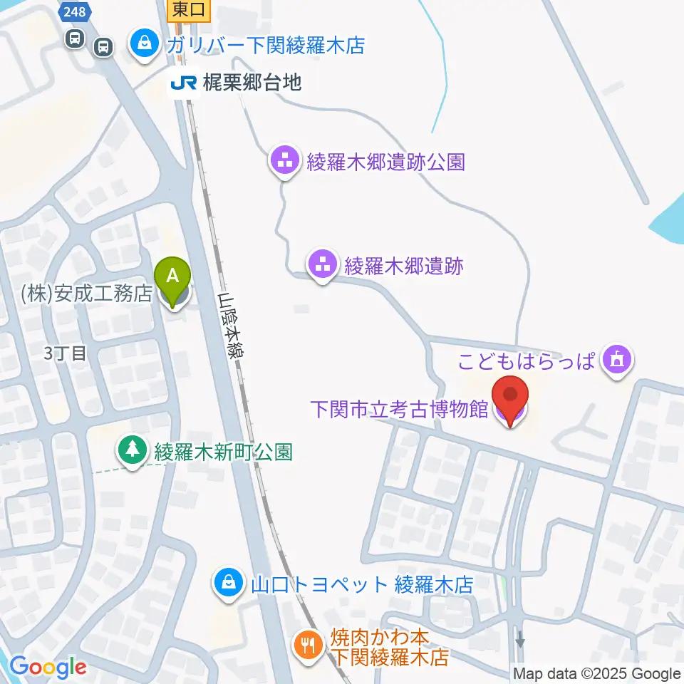 下関市立考古博物館周辺のホテル一覧地図
