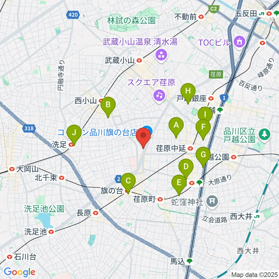 上條ホール周辺のホテル一覧地図