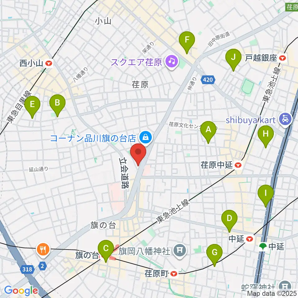 上條ホール周辺のホテル一覧地図