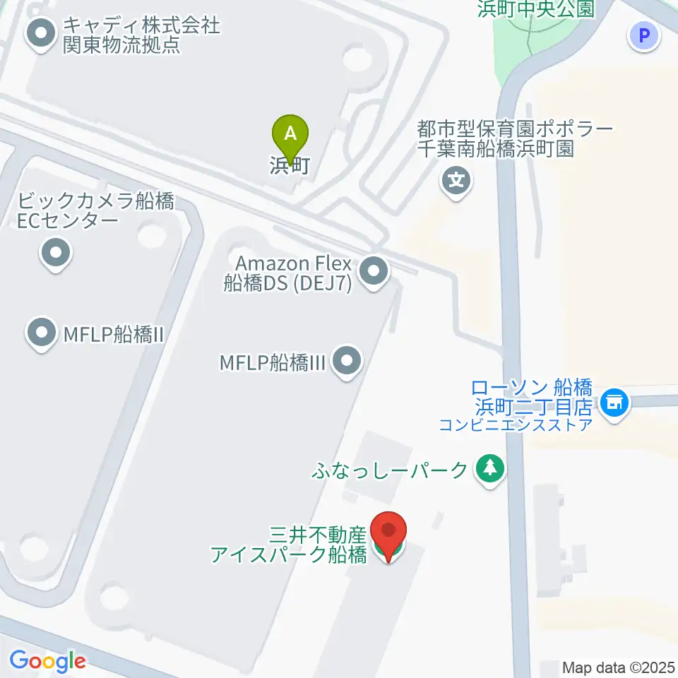 三井不動産アイスパーク船橋周辺のホテル一覧地図