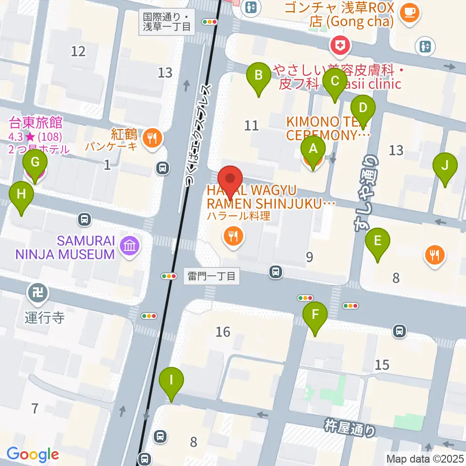 CREAM LIVE ASAKUSA周辺のホテル一覧地図