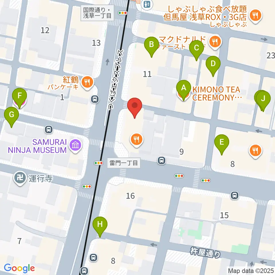 CREAM LIVE ASAKUSA周辺のホテル一覧地図