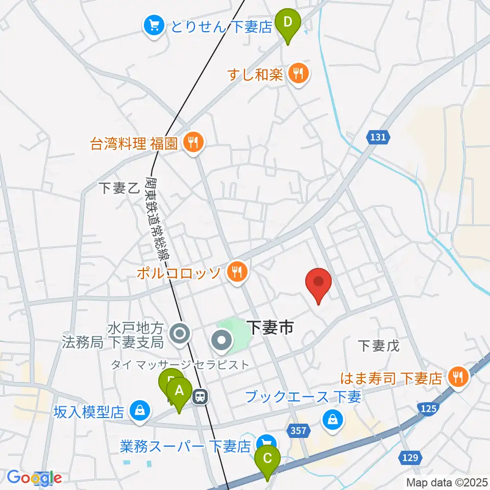 LIXIL下妻総合体育館周辺のホテル一覧地図