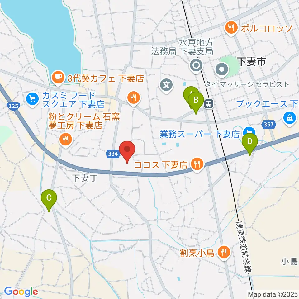 粉クリ・ドームしもつま周辺のホテル一覧地図