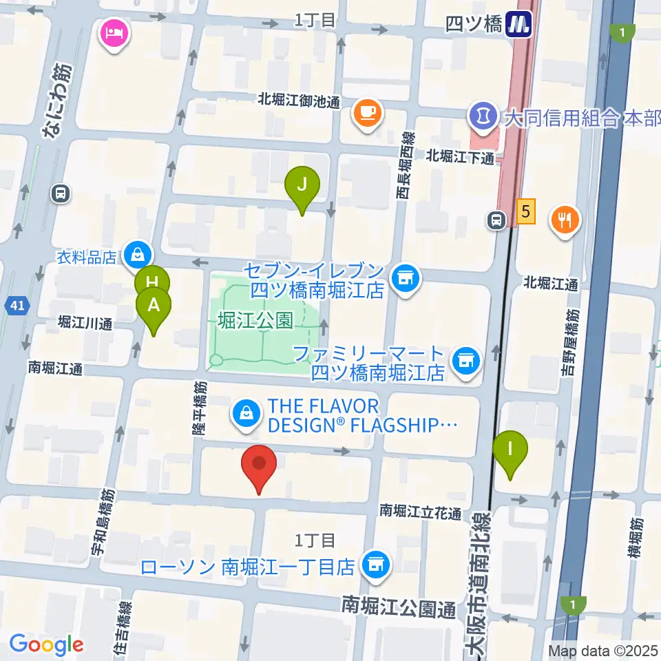 PLUSWIN HALL 南堀江周辺のホテル一覧地図