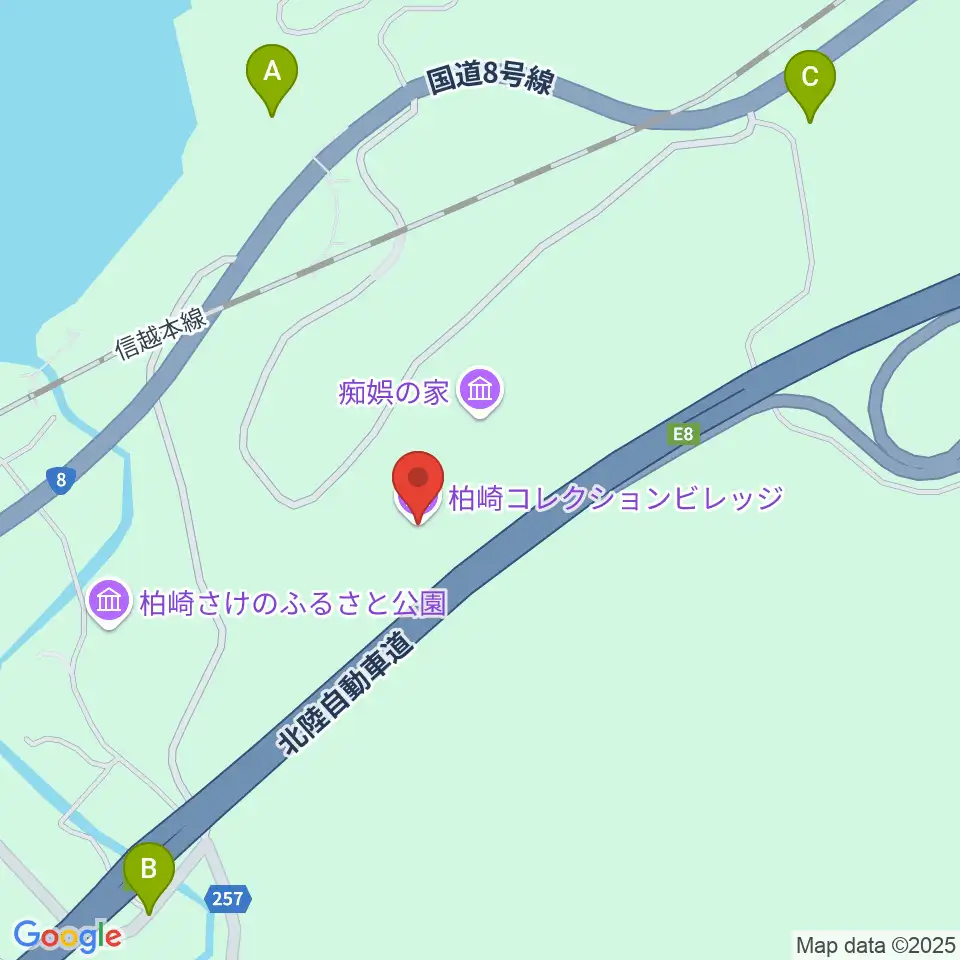 柏崎コレクションビレッジ周辺のホテル一覧地図