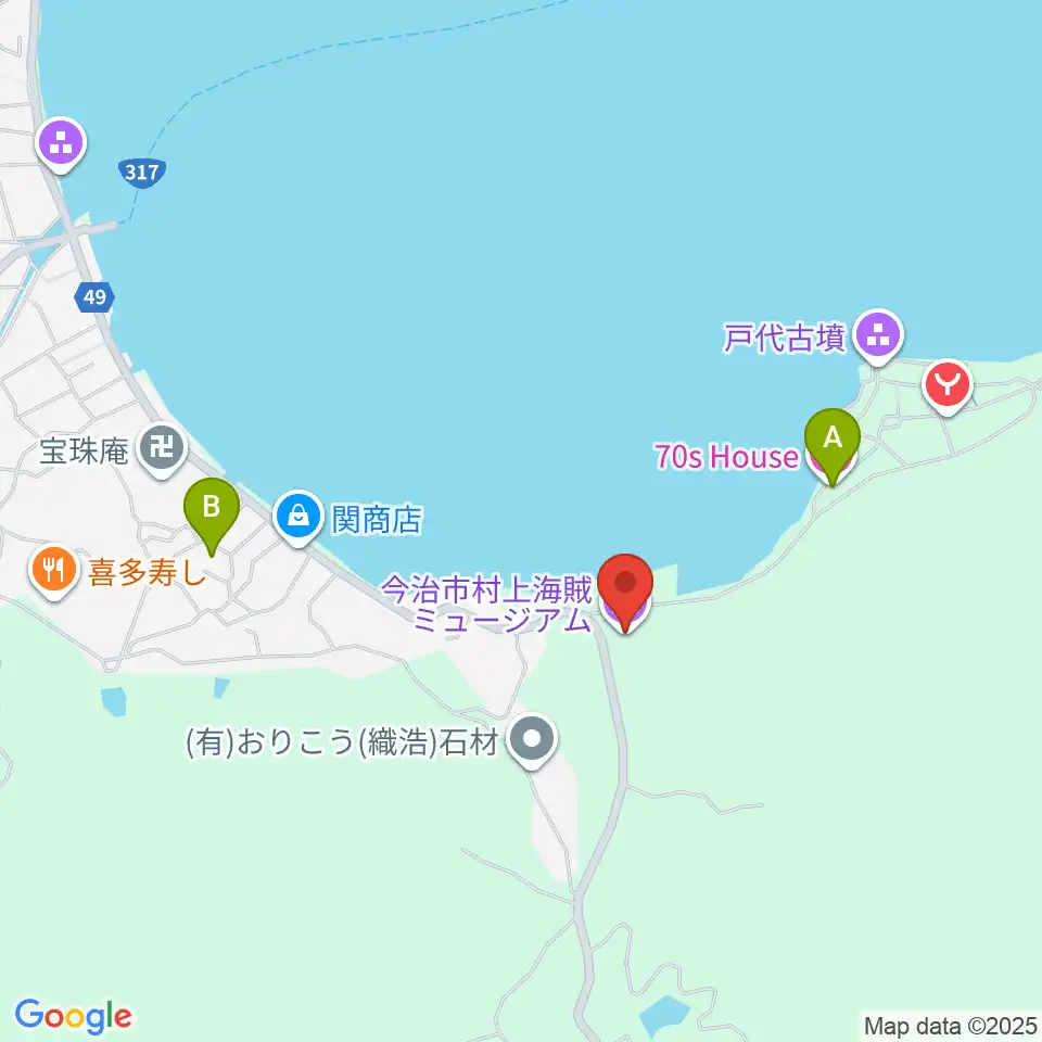 今治市村上海賊ミュージアム周辺のホテル一覧地図