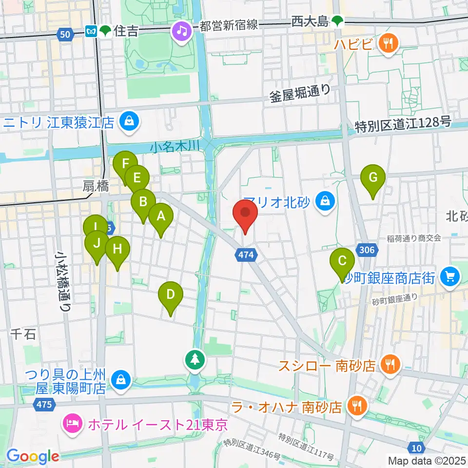東京大空襲・戦災資料センター周辺のホテル一覧地図