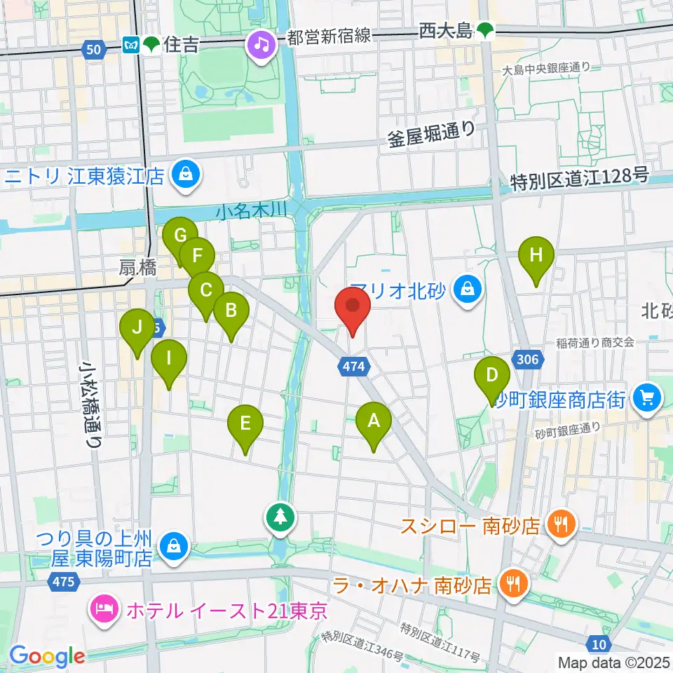 東京大空襲・戦災資料センター周辺のホテル一覧地図