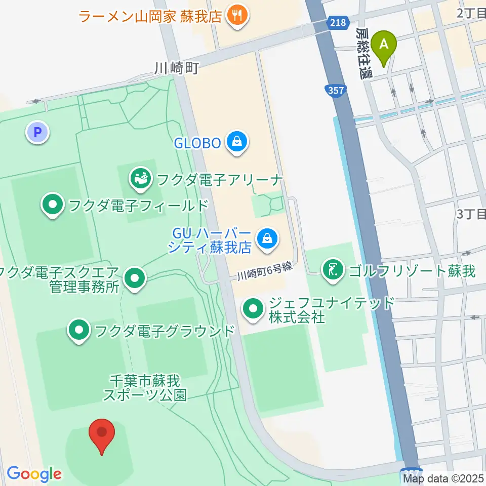 フクダ電子スタジアム周辺のホテル一覧地図
