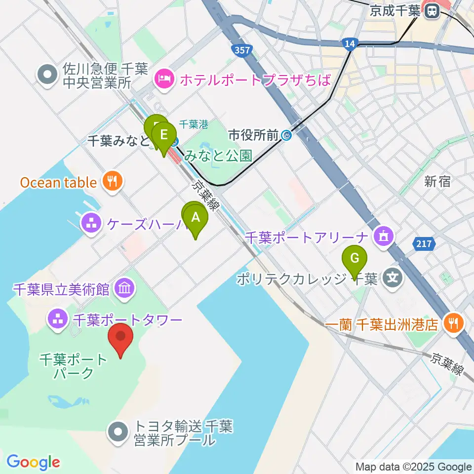 千葉ポートーパーク野外ステージ周辺のホテル一覧地図
