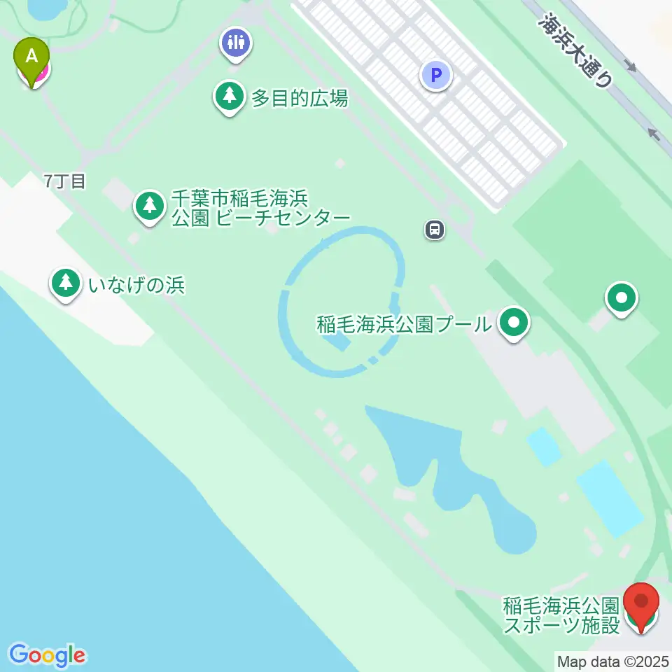 稲毛海浜公園屋内運動場周辺のホテル一覧地図