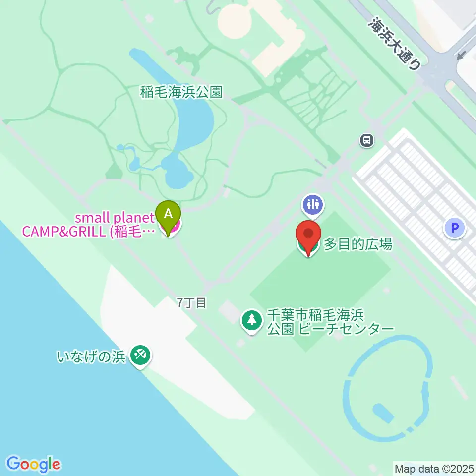 稲毛海浜公園多目的広場周辺のホテル一覧地図