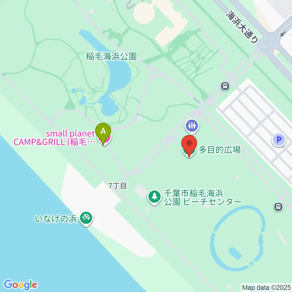 稲毛海浜公園多目的広場周辺のホテル一覧地図
