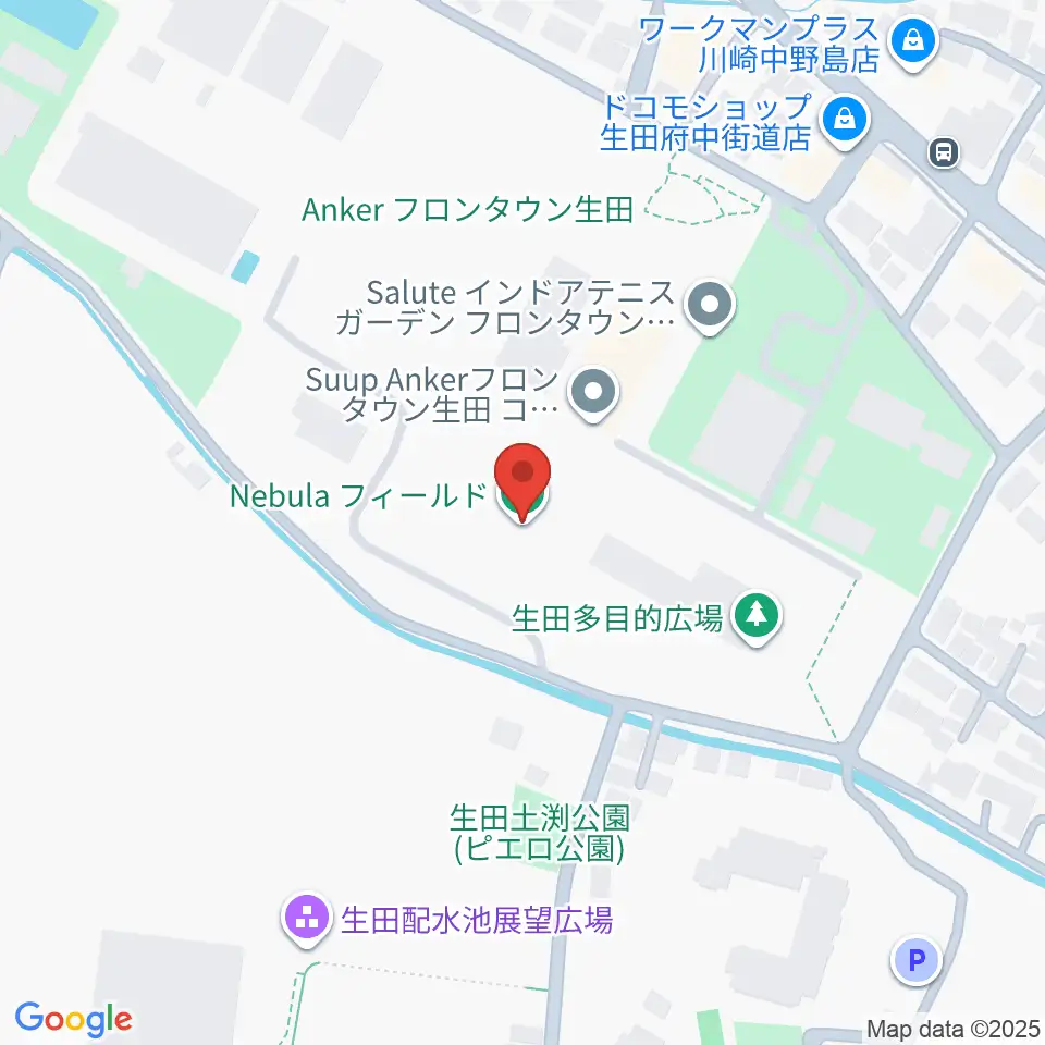 Nebulaフィールド周辺のホテル一覧地図