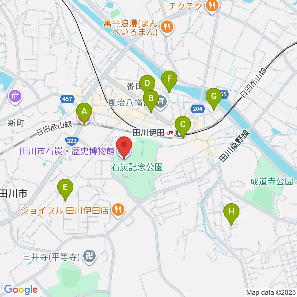 田川市石炭・歴史博物館周辺のホテル一覧地図