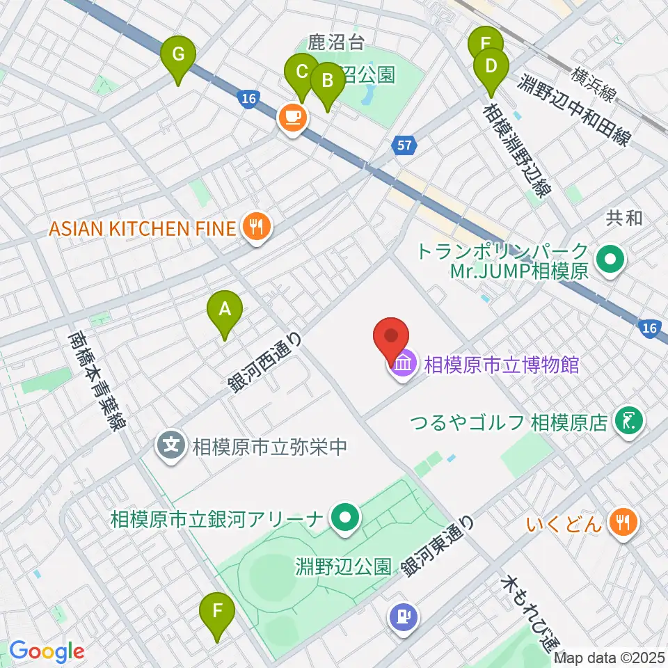 相模原市立博物館周辺のホテル一覧地図