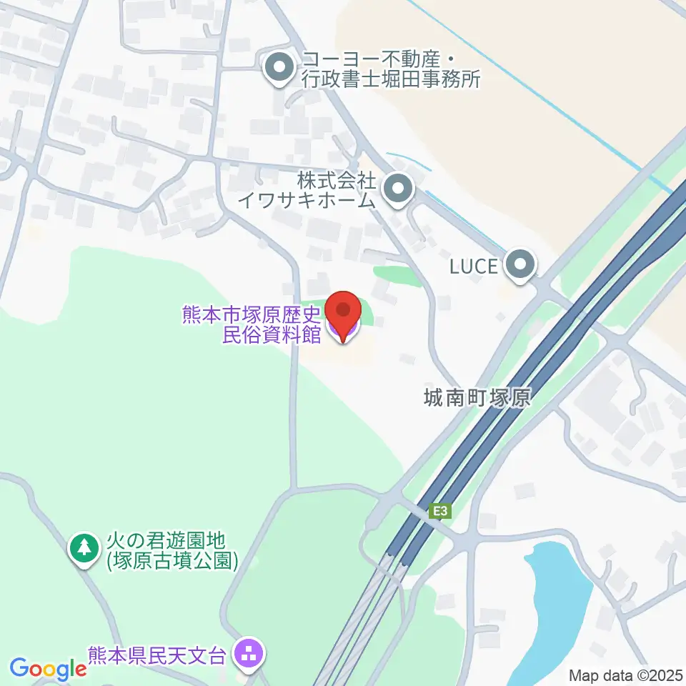熊本市塚原歴史民俗資料館周辺のホテル一覧地図