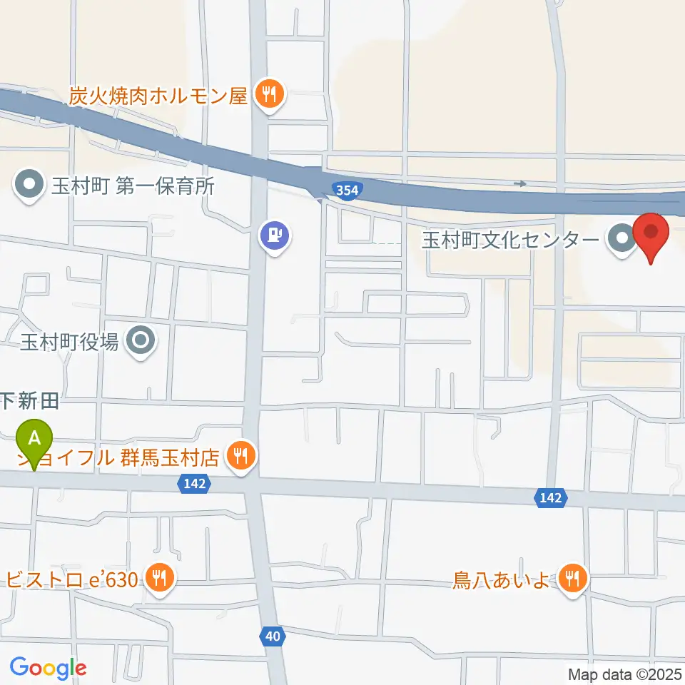 玉村町歴史資料館周辺のホテル一覧地図